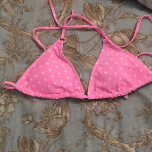 Pink polka dot bikini